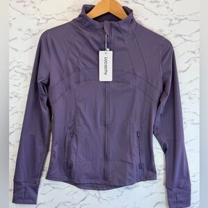 Locachy Slim Fit BBL-Style Zip UP Jacket, Lulu Dupe Vibe M